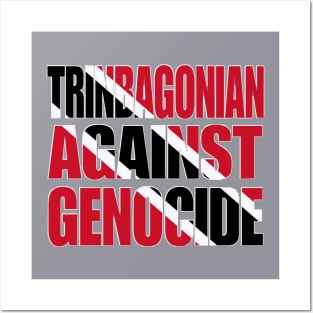 Trinbagonian Against Genocide - Flag Colors - Double-sided Posters and Art